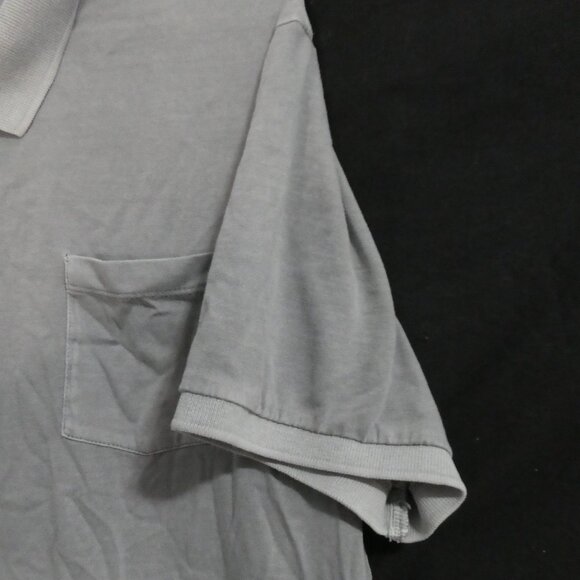 CALVIN KLEIN | XXL | Classic Grey Cotton Polo Shirt with Pocket - Picture 5 of 12